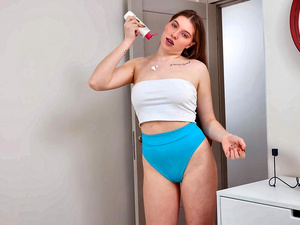 Brunette, cream, and orgasm