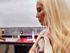 Gigi Strips in the Tattoo Shop