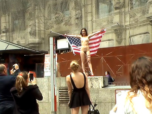Slutty American Tourist Publicly Disgraces Herself!!!