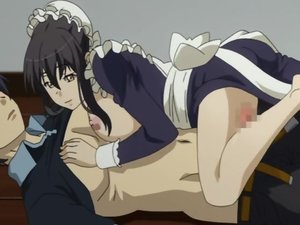 Big titted hentai maid