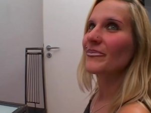 Hot blonde amateur girlfriend action with cum in mouth