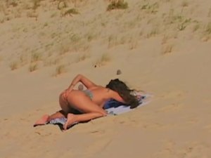 Vayana Masturbates and Gets Ass Fucked While Lying on the Beach