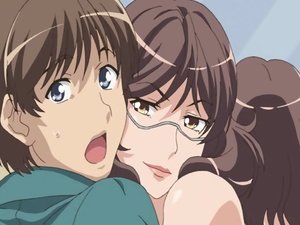 Huge titted hentai brunette