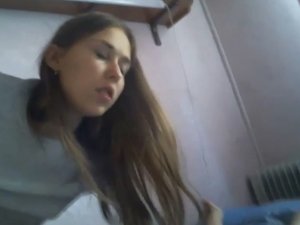 Russian teen girl gives a head porn video