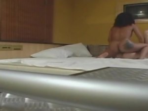 Penelope tranny dicking guy on video